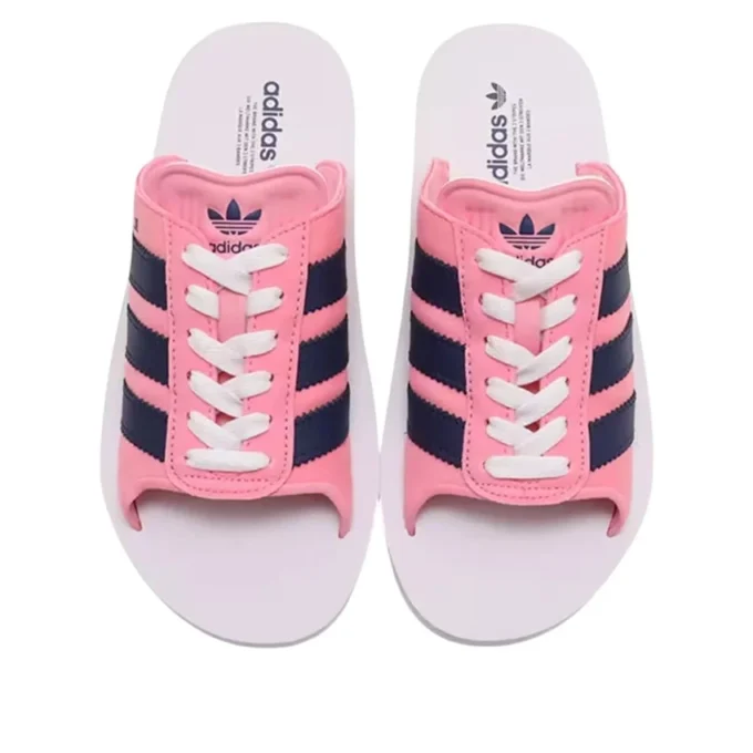 Adidas Gazelle Beach Slides „Pink Dark Blue“