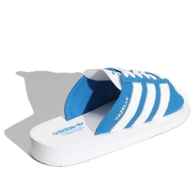 Adidas Gazelle Beach Slides „White Blue“