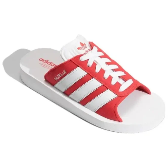 Adidas Gazelle Beach Slides „White Red“