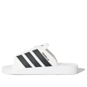 Párové plážové pantofle Adidas Gazelle „White Black“