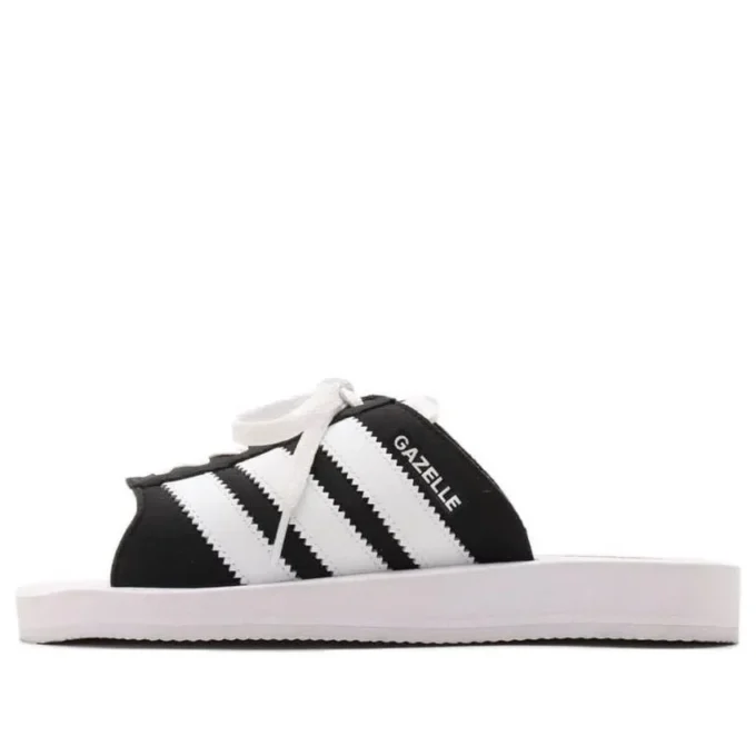 Párové plážové pantofle Adidas Gazelle „White Black“