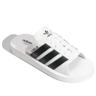 Párové plážové pantofle Adidas Gazelle „White Black“