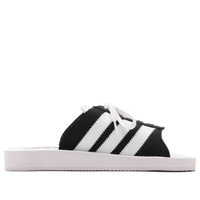 Párové plážové pantofle Adidas Gazelle „White Black“