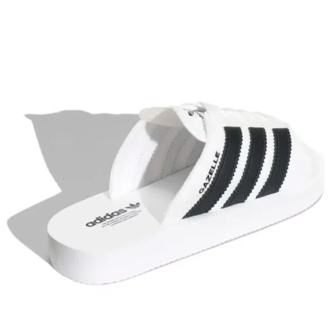 Párové plážové pantofle Adidas Gazelle „White Black“
